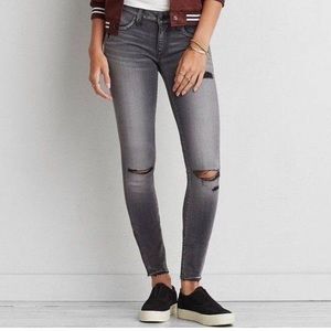 American Eagle Outfitters Gray “Super Low Jegging”